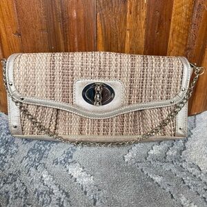 Elaine Turner Clutch Envelope Chain Strap Kisslock Handbag Shoulder Bag